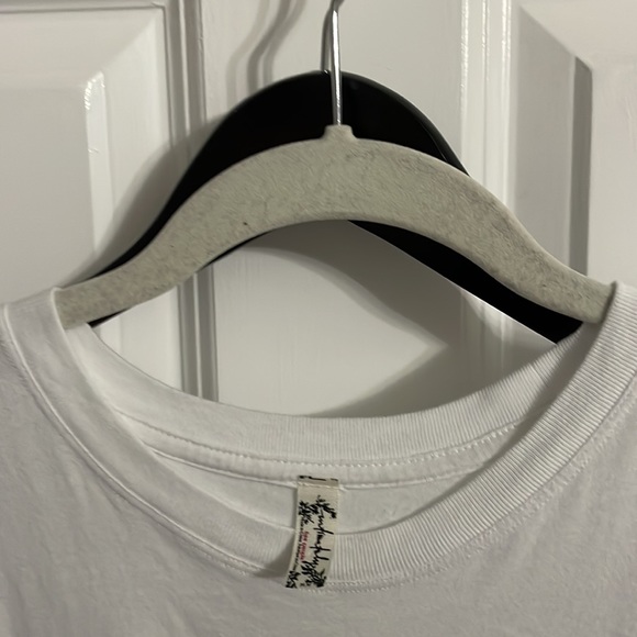 Free People white short sleeve Tshirt button bodysuit size M - Picture 3 of 5